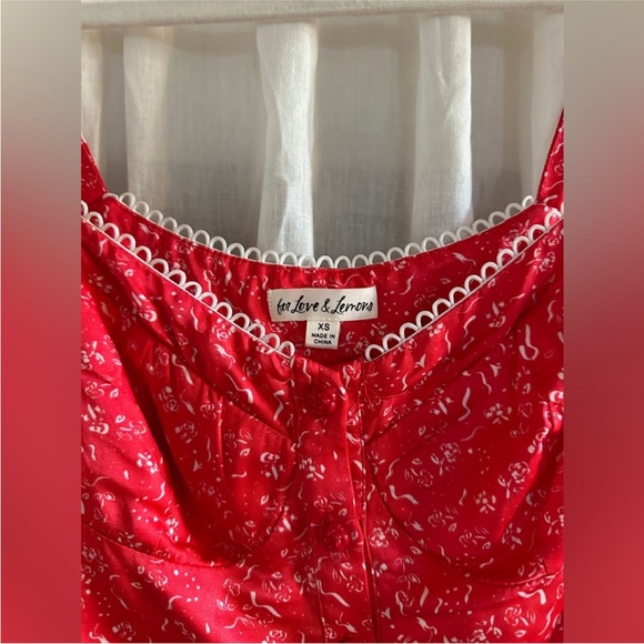 For Love and Lemons Chianti top and barbera midi skirt set pink XS - Picture 8 of 12